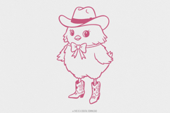 Howdy Cowboy Chick PNG Clipart, Western Themed Chick Product Image 1