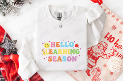 Hello Learning Season SVG - Cute Back to School Rainbow File Product Image 3
