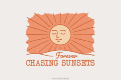 Chasing Sunset PNG, Sublimation Designs, Summer Shirt PNG, Product Image 1
