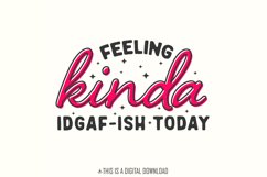 Feeling Kinda IDGAF-ish Today png, Sarcastic png, Funny Product Image 1