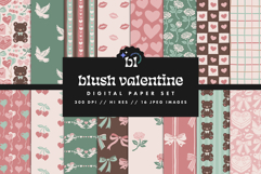 16 Blush Valentine Seamless Patterns Product Image 1