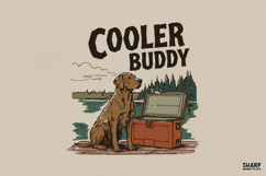Cooler Buddy Summer PNG, Trendy PNG, Shirt PNG, Lake Dog Product Image 1