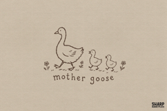 Mother Goose Vintage Nursery Art, Goose PNG Farm Product Image 1