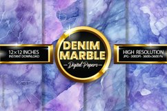 Denim Marble Digital Papers - 04 Variations Product Image 1
