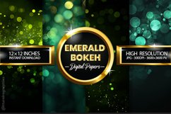 Emerald Bokeh Digital Papers - 04 Variations Product Image 1