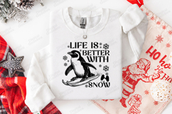 Life Is Better With Snow SVG - Penguin Skier Winter File Product Image 3