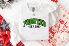 Frosted Season SVG, Varsity Style Winter Typography Cut File Product Image 3