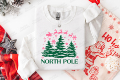 North Pole SVG - Santa Sleigh Reindeer Christmas Cut File Product Image 3