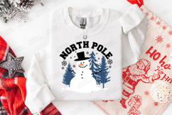 North Pole Snowman SVG, Winter Forest Scene Christmas Cut Product Image 3