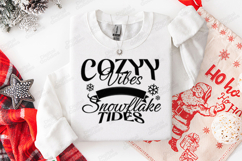 Cozy Vibes SVG - Snowflake Tides Winter Typography Cut File Product Image 3