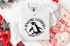 Snow Lover SVG - Penguin Skiing Winter Sports Cut File Product Image 3