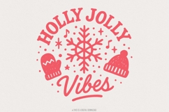 Holly Jolly Vibes PNG, Christmas Shirt PNG, Holiday Product Image 1