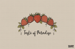 Taste Of Paradise PNG, Summer PNG, Trendy PNG, Strawberry Product Image 1
