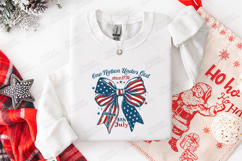 One Nation Under God SVG - Patriotic USA Bow 1776 Cut File Product Image 3