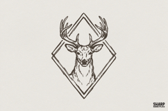 Deer Head PNG, Vintage Wildlife Art Print, Stag Product Image 1
