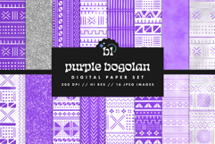 16 Purple Bogolan Seamless Patterns Product Image 1