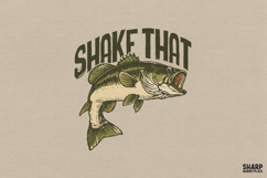 Shake That PNG, Fishing Bass Shirt, Funny Lake Angler Product Image 1
