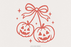 Halloween Pumpkin Bow PNG, Digital Download, Cute Jack O Product Image 1