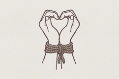 Bound by Love PNG, Romantic Line Art Printable, Couple Product Image 1