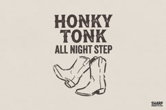 Honky Tonk All Night Step PNG, Western Cowboy Boots Shirt Product Image 1