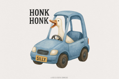 Funny Silly Goose PNG File, Goose with Knife Design, Product Image 1
