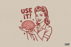 Use It! PNG, Nurse PNG, Funny PNG, Vintage Brain Humor Product Image 1