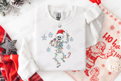 Christmas Skeleton T-shirt, Fun Holiday Design, Xmas Shirt Product Image 2