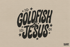 Goldfish &amp; Jesus Retro Faith Graphic, Christian PNG For Product Image 1