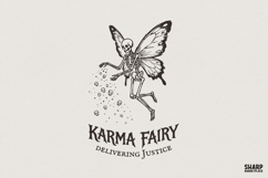 Karma Fairy Delivering Justice PNG, Skeleton Fairy Art, Product Image 1
