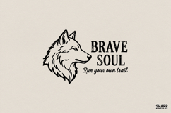 Brave Soul PNG, Wolf Shirt Design, Run Your Own Trail Product Image 1