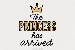 The Princess Has Arrived PNG, Baby Shower Shirt Design, Product Image 1