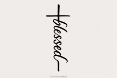 Blessed Cross PNG, Blessed Christian Shirt PNG, Product Image 1