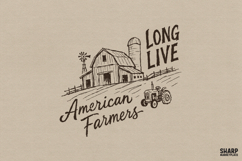 Long Live American Farmers, PNG Designs For Western Shirt Product Image 1