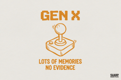 Gen X PNG, Lots Of Memories No Evidence, Vintage Joystick, Product Image 1