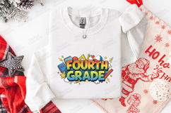 Fourth Grade SVG - Superhero Comic Style School Cut File Product Image 3