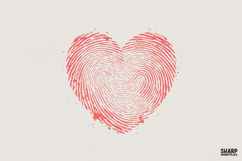 Heart Fingerprint PNG, Unique Love Digital Download Shirt Product Image 1