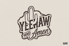 Yeehaw And Amen PNG, Western Cowboy Shirt Design, Cactus Product Image 1