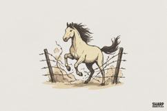 Wild Horse PNG, Running Mustang Clipart, Western Animal Product Image 1