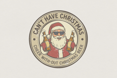 Can&#039;t Have Christmas Without Beer PNG, Santa Holding Product Image 1