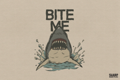 BITE ME Funny Shark Graphic, Sarcastic Ocean Humor Animal Product Image 1