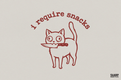 I Require Snacks Shirt PNG, Funny PNG, Trendy PNG Design Product Image 1