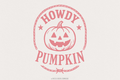 Howdy Pumpkin PNG, Western Fall PNG, Retro Halloween, Product Image 1