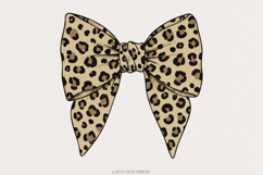 Coquette Bow Png, Leopard Girly Bow Design, Game Day Product Image 1