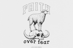 Faith Over Fear PNG, Faith png Design, Bible Verse png, Product Image 1