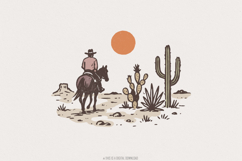 Western Cowboys PNG, Western Sublimation, Desert Dust Product Image 1