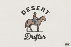Desert Drifter PNG, Western Cowboy Riding Horse Design, Product Image 1