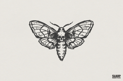 Death Moth Skull PNG, Gothic Insect Art PNG, Dark Aesthetic Product Image 1