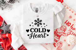 Cold Heart Winter Snowflake SVG - Christmas Sweatshirt Desig Product Image 3