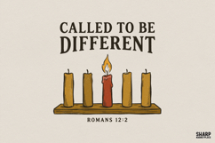 Called To Be Different PNG, Christian Bible Verse Romans Product Image 1