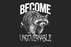 Vintage Angry Raccoon PNG, Trash Panda Meme Graphic, Funny Product Image 1